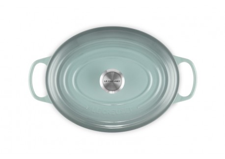 Signature Ovale gietijzeren Cocotte 6,3 L Blauw Sea Salt (31 cm)