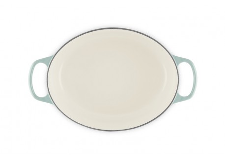 Cocotte Fonte Signature Ovale 6,3 L Bleu Sea Salt (31 cm)