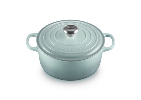 Cocotte Fonte Signature Ronde 4,2 L Bleu Sea Salt (24 cm)