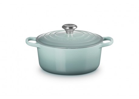 Signature Ronde Gietijzeren Cocotte 4,2 L blauw Sea Salt (24 cm)