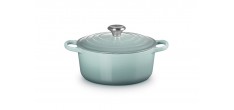 Signature Ronde Gietijzeren Cocotte 4,2 L blauw Sea Salt (24 cm)