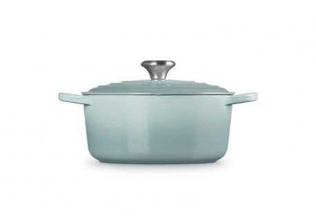 Cocotte Fonte Signature Ronde 4,2 L Bleu Sea Salt (24 cm)