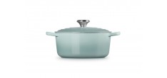 Signature Ronde Gietijzeren Cocotte 4,2 L blauw Sea Salt (24 cm)