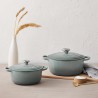 Zie dia Signature Ronde Gietijzeren Cocotte 4,2 L blauw Sea Salt (24 cm)