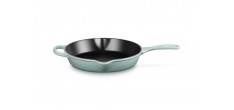 Ronde gietijzeren koekenpan 26 cm blauw Sea Salt