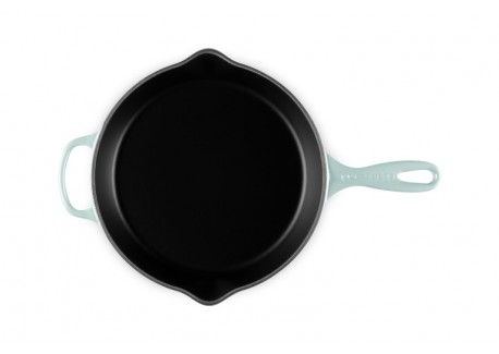 Ronde gietijzeren koekenpan 26 cm blauw Sea Salt