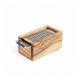 Râpe à Fromage Parmesan avec Boîte en Bois d'Olivier Rectangulaire 15x7 cm