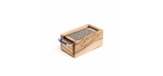 Râpe à Fromage Parmesan avec Boîte en Bois d'Olivier Rectangulaire 15x