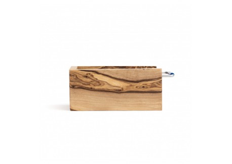 Râpe à Fromage Parmesan avec Boîte en Bois d'Olivier Rectangulaire 15x