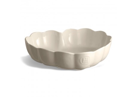 Madeleine Moule Coeur Céramique 26x6,5 cm Argile Blanc Cassé