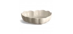 Madeleine Moule Coeur Céramique 26x6,5 cm Argile Blanc Cassé