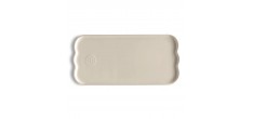 Madeleine Plat à Cake Rectangulaire Céramique 31x15 cm Argile Blanc Ca