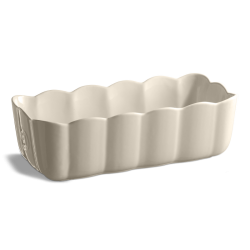 Madeleine Moule à Cake Rectangulaire Céramique 29x9 cm Argile Blanc Ca
