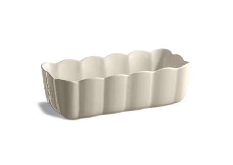 Madeleine Moule à Cake Rectangulaire Céramique 29x9 cm Argile Blanc Ca