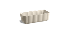 Madeleine rechthoekige keramische cakevorm 29x9 cm Gebroken Wit