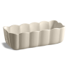 Zie dia Madeleine rechthoekige keramische cakevorm 29x9 cm Gebroken Wit