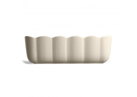Madeleine Moule à Cake Rectangulaire Céramique 29x9 cm Argile Blanc Ca