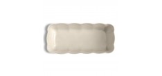Madeleine Moule à Cake Rectangulaire Céramique 29x9 cm Argile Blanc Ca