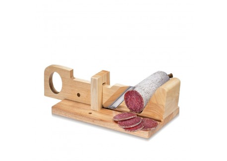 Guillotine à Saucisson en Bois avec Lame en Inox