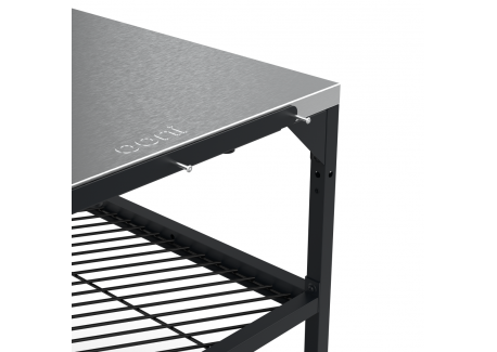 Modulaire tafel voor buitenpizzaoven RVS Large 80x80x90 cm