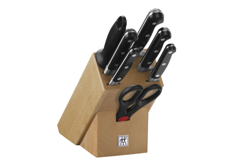 Professional S Bloc de Couteaux Bois Hêtre 8 pcs
