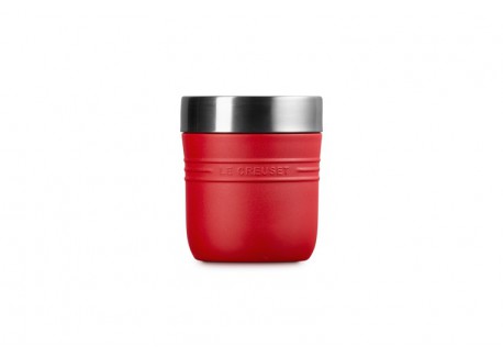 On The Go Ronde geïsoleerde RVS lunchbox 500 ml kersenrood