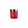 Zie dia On The Go Ronde geïsoleerde RVS lunchbox 500 ml kersenrood