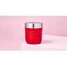 Zie dia On The Go Ronde geïsoleerde RVS lunchbox 500 ml kersenrood
