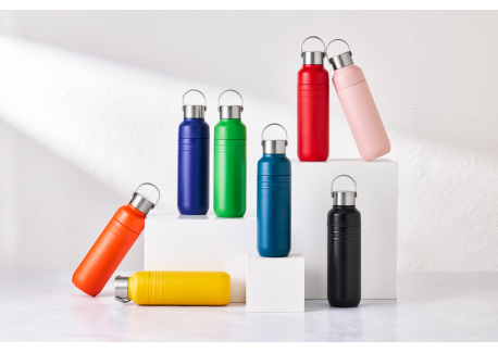 On The Go Gourde Geïsoleerde Fles 500 ml Mat Zwart