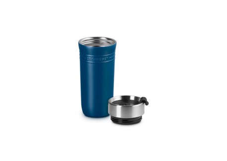 On The Go Travel Geïsoleerde Luchtdichte Afhaalmok 350 ml Blauw Deep T