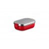 Zie dia On The Go Lunchbox RVS Rechthoekig 900 ml Kersenrood