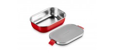 On The Go Lunch Box Inox Rectangulaire 900 ml Rouge Cerise