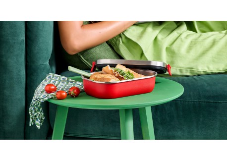 On The Go Lunch Box Inox Rectangulaire 900 ml Rouge Cerise