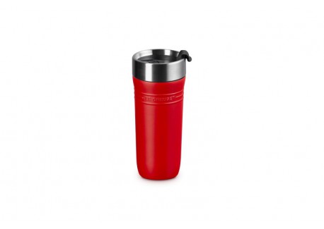 On The Go Travel Mug Isotherme Hermétique à Emporter 350 ml Rouge Ceri