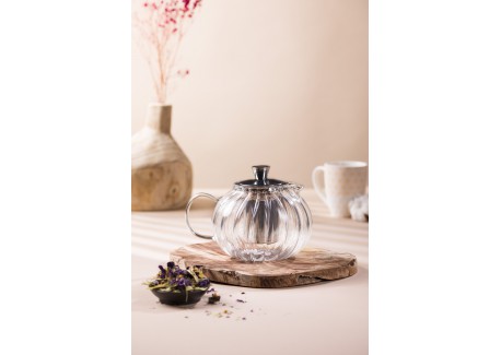 Gyokuro Théière en Verre avec Filtre Inox Dévissable 1,2 L
