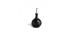 Bouteille Céramique Vinaigre avec Bec Verseur 0,4 L Noir Mat Truffe -N