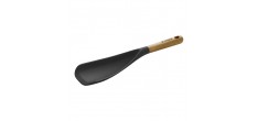 Zwarte Siliconen Lepel Spatel Houten Handvat 30 cm