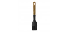 Pinceau à Pâtisserie Silicone Noir Manche Bois 22 cm