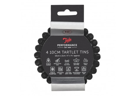 Moules Mini-Tartelettes Acier Anti-adhésif sans PFAS Ø10 cm 4 pcs