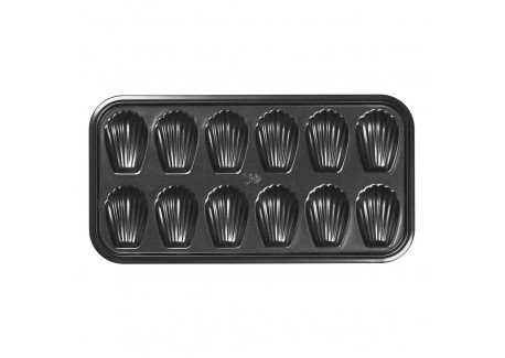 Moule à 12 Madeleines Acier Anti-adhésif sans PFAS 41,5x21,5 cm