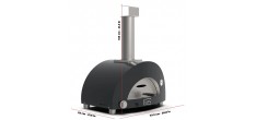 Moderno Hout Pizza Oven 1 Pizza Grijs 60x40 cm