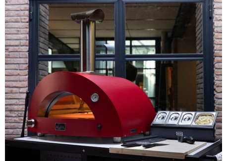 Moderno Hout Pizza Oven 1 Pizza Rood 60x40 cm