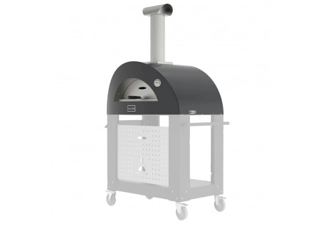 Moderno Four à Pizza Bois 2 Pizze Gris 70x50 cm
