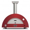 Zie dia Moderno Hout Pizza Oven 2 Pizze Rood 70x50 cm