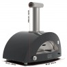 Zie dia Moderno Hout Pizza Oven 2 Pizze Rood 70x50 cm