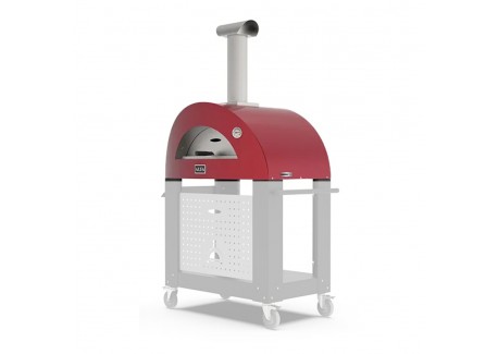 Moderno Four à Pizza Bois 2 Pizze Rouge 70x50 cm