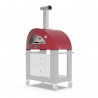 Zie dia Moderno Hout Pizza Oven 2 Pizze Rood 70x50 cm