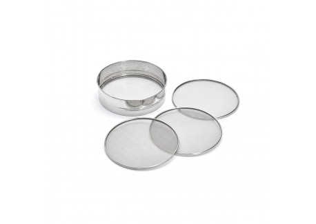 Meelzeef 4 Verwisselbare Mazen RVS 20 cm