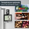 Zie dia Digitale Koelkast- en Vriezerthermometer Zwart 9,5 x 6 cm