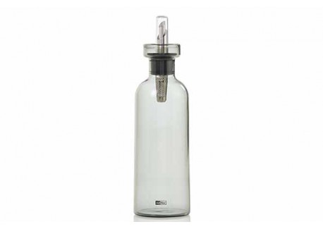 AromaPour Bouteille en Verre Gris Huile ou Vinaigre Bec Verseur Inox 5